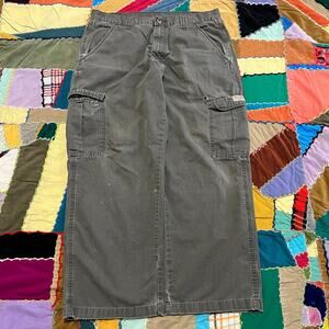 Wrangler Loose Fit Baggy Grey Workwear Pants 34x27